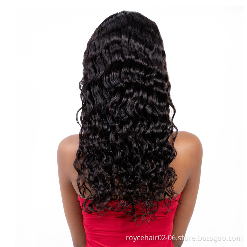 Grade 10a 26Inch 28Inch Loose Deep Wave Raw Virgin Mink Brazilian Unprocessed Human Hair Full Lace Wigs Vendor